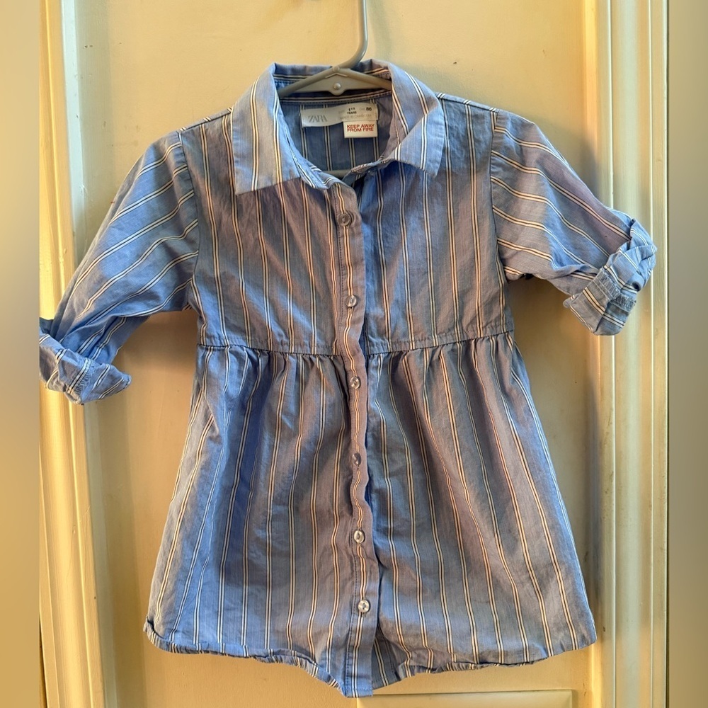 Zara Striped Shirt Dress